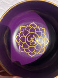 Crown Chakra Brass Singing Bowl - Purple 12.5cm Gift Set - Crystal Karma By Trina