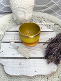 Solar Plexus Chakra Brass Singing Bowl - Yellow 7.5cm Gift Set | Crystal Karma by Trina