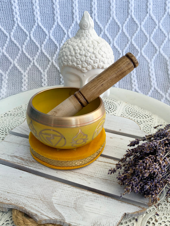 Solar Plexus Singing Bowl Yellow | Crystal Karma by Trina