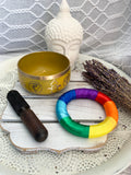 Solar Plexus Chakra Brass Singing Bowl - Yellow 12.5cm Gift Set | Crystal Karma by Trina