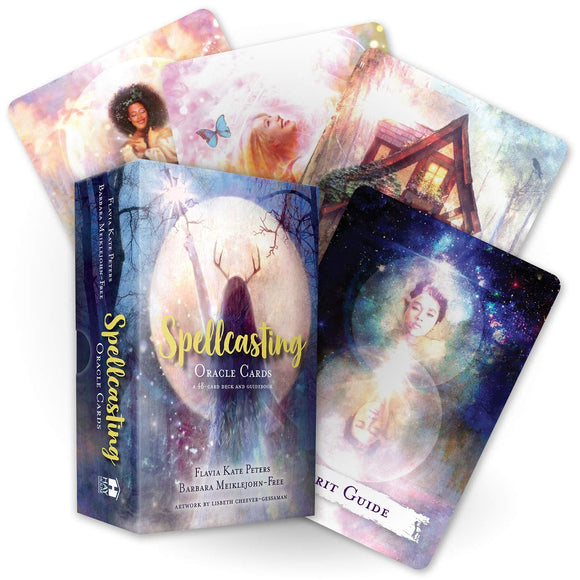 Spellcasting Oracle Cards: A 48-Card Deck and Guidebook | Crystal Karma By Trina