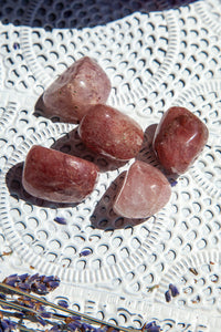 Strawberry Quartz Tumble Stones | Crystal Karma by Trina