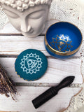 Throat Chakra Singing Bowl - Light Blue 7.5cm Gift Set | Crystal Karma by Trina