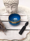 Throat Chakra Singing Bowl - Light Blue 7.5cm Gift Set | Crystal Karma by Trina