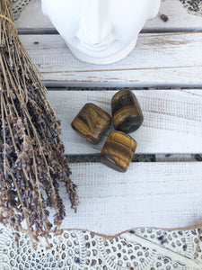 Tigers Eye Tumbles Large | Crystal Karma by Trina