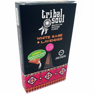 Tribal Soul Backflow Incense Cones - White Sage & Lavender  | Crystal Karma by Trina