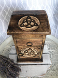 Triquetra 3 Drawer Wooden Chest | Crystal Karma by Trina