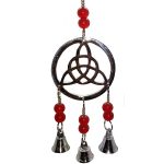 Triquetra Chrome Plated Hanging Bell | Crystal Karma by Trina