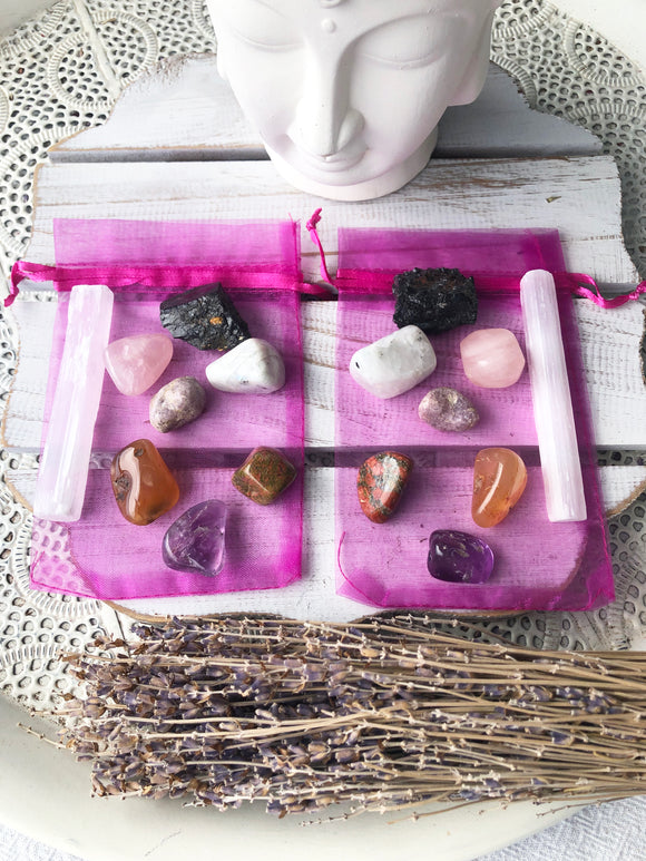 Tumble Stone Set -Crystals for Pregnancy & Birth | Crystal Karma by Trina