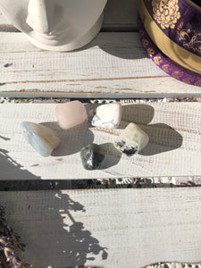 Tumble Stone Set - Crystals for Peace, Calm & Serenity | Crystal Karma by Trina
