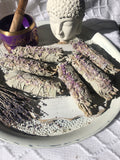 White Sage & French Lavender Smudge Sticks - Medium  | Crystal Karma by Trina