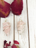 Rose Quartz Spiral Wire Wrapped Crystal Pendant - Crystal Karma by Trina