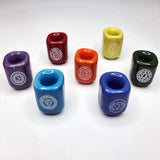 Wish Candle Holder Ceramic - Chakra Set of 7