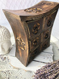 Pentacle 6 Drawer Wooden Chest | Crystal Karma by Trina