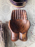Wooden Hands Offering Bowls Large - Crystal Karma By Trina