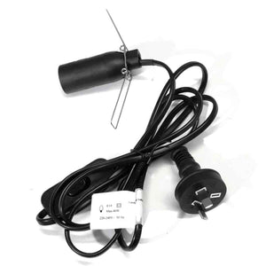 Replacement Crystal Lamp Power Cord – Black (220V-240V) | Crystal Karma by Trina